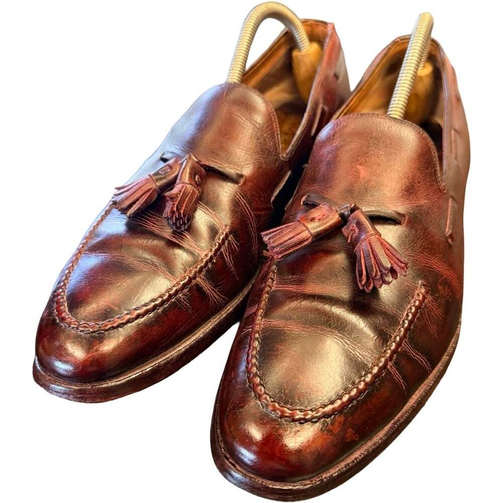Frank brothers brown leather tassel